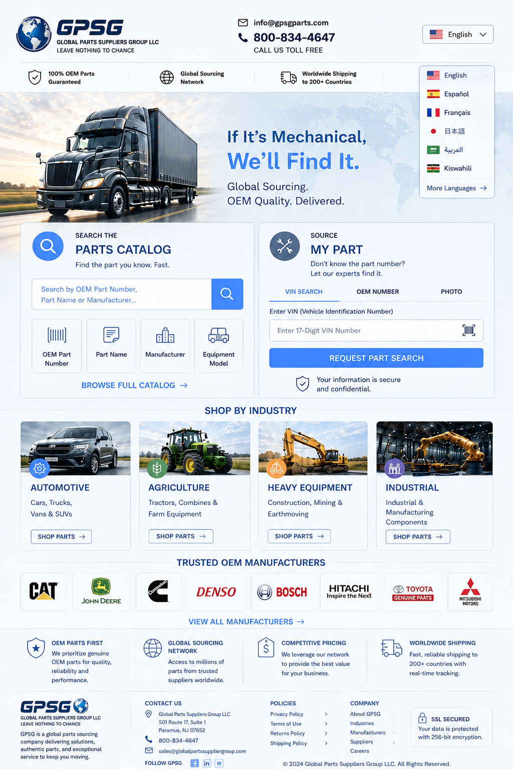 GPSG Global Parts Suppliers Group LLC